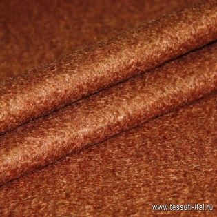 Пальтовая мохер (о) коричневая ш-130см - итальянские ткани Тессутидея арт. 09-1038
