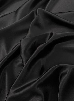 Шелк атлас (о) черный - в интернет-магазине тканей Тессутидея арт. 10-4825