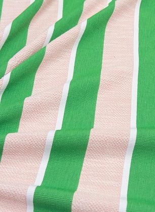 Плательная стрейч (н) розово-зелено-белая полоска - в интернет-магазине тканей Тессутидея арт. 03-6609