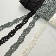 Тесьма макраме веточки (о) в ассортименте 1,5см - итальянские ткани Тессутидея арт. 03-2105