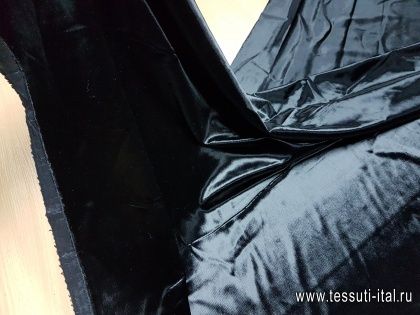 Бархат (о) черный - итальянские ткани Тессутидея арт. 03-4202