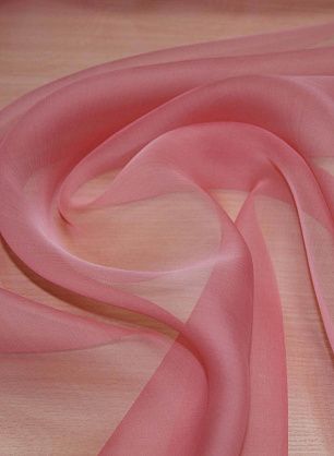 Органза (о) лососевая ш-150см - в интернет-магазине тканей Тессутидея арт. 02-5569