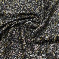 Шанель (н) цветные вкрапления на черно-белом меланже - итальянские ткани Тессутидея арт. 03-6981