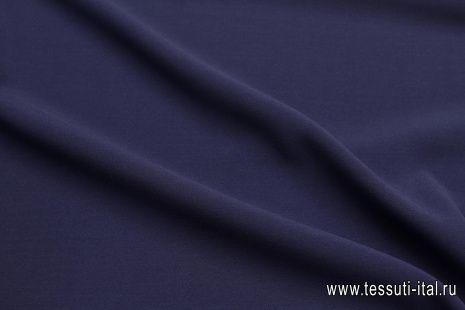 Плательная кади (о) темно-синяя - итальянские ткани Тессутидея арт. 03-7420