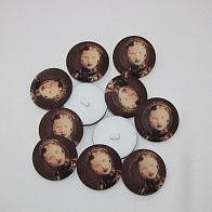 Пуговица пластик на ножке портрет d-34mm  - итальянские ткани Тессутидея арт. F-2529