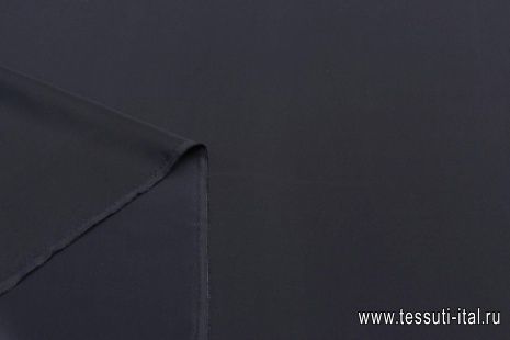 Шелк кади (о) черный - итальянские ткани Тессутидея арт. 10-2613