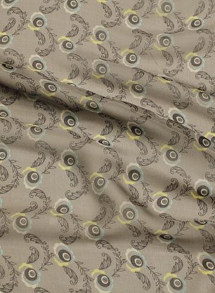 Шифон (н) растительный рисунок на сером - в интернет-магазине тканей Тессутидея арт. 10-4648