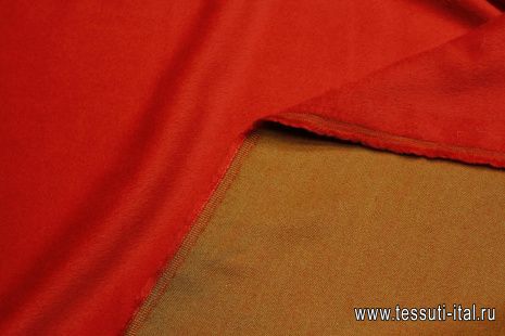 Пальтовая велюр (о) красная - итальянские ткани Тессутидея арт. 09-2023