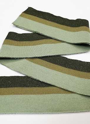 Подвяз с люрексом (н) бежево-зеленый 9*106см  - в интернет-магазине тканей Тессутидея арт. F-4081