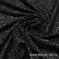 Шанель с люрексом 500 г/м (о) черная - итальянские ткани Тессутидея арт. 03-6976