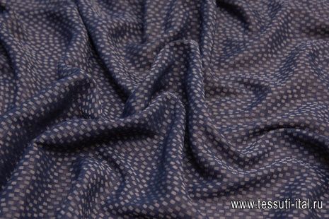 Панбархат длинноворсовый (н) сине-коричневый - итальянские ткани Тессутидея арт. 10-1190