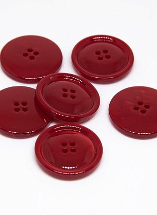 Пуговица пластик 4 прокола d-20мм красная перламутровая - в интернет-магазине тканей Тессутидея арт. F-4650