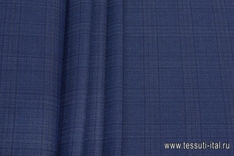 Костюмная (н) сине-бежевая клетка в стиле Loro Piana - итальянские ткани Тессутидея арт. 05-4156
