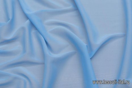 Шифон стрейч (о) голубой - итальянские ткани Тессутидея арт. 10-2766