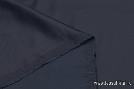 Хлопок костюмный стрейч (230 г/м) (о) темно-синий - итальянские ткани Тессутидея арт. 01-7070