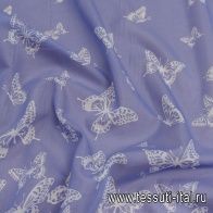 Маркизет (н) белые бабочки на сиреневом - итальянские ткани Тессутидея арт. 10-2445