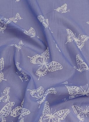 Маркизет (н) белые бабочки на сиреневом - в интернет-магазине тканей Тессутидея арт. 10-2445