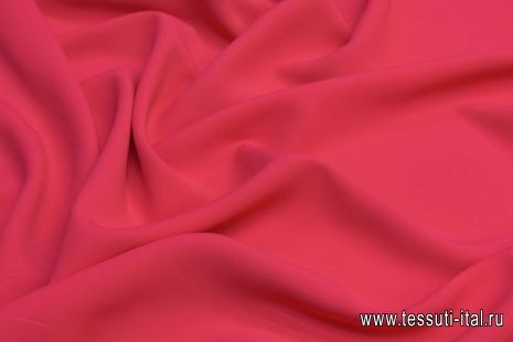 Плательная кади стрейч (о) ярко-розовая - итальянские ткани Тессутидея арт. 04-1355