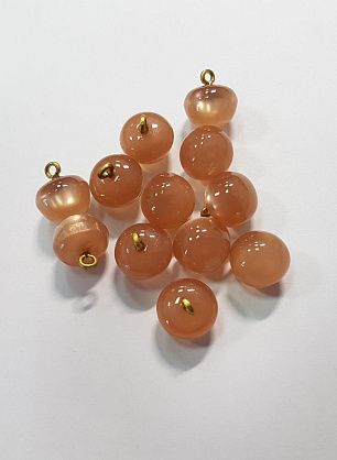 Пуговица пластик на ножке d-12мм бежево-розовая "драже" - в интернет-магазине тканей Тессутидея арт. F-5608