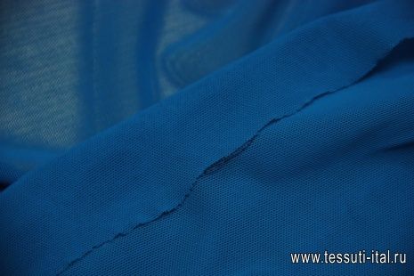 Плательная сетка (о) ярко-голубая - итальянские ткани Тессутидея арт. 03-3399