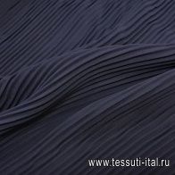 Плиссе шелк (о) темно-синее - итальянские ткани Тессутидея арт. 10-1841