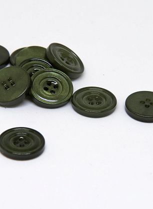 Пуговица пластик 4 прокола d-14мм зеленая перламутровая - в интернет-магазине тканей Тессутидея арт. F-4635