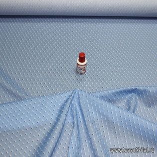 Сорочечная Super fine (н) бело-синие треугольники на голубом Brioni - итальянские ткани Тессутидея арт. 01-2572