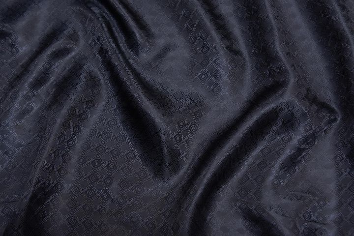 Подкладочная жаккард (о) темно-синяя - итальянские ткани Тессутидея арт. 08-1118