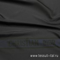 Плащевая купон (н) сине-черные полосы - итальянские ткани Тессутидея арт. 11-0507