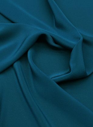 Крепдешин (о) темная морская волна - в интернет-магазине тканей Тессутидея арт. 10-4151