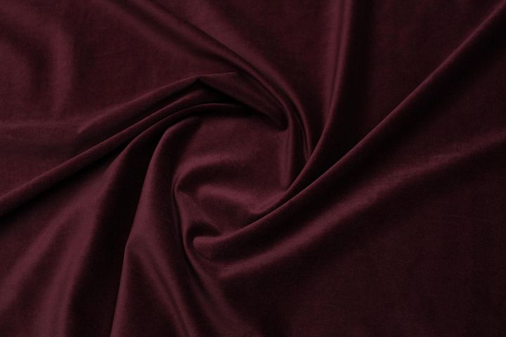 Бархат стрейч 300 г/м (о) бордовый - итальянские ткани Тессутидея арт. 01-7657