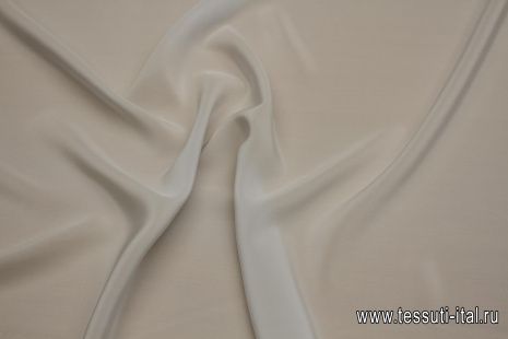 Крепдешин (о) бело-серый - итальянские ткани Тессутидея арт. 10-3254