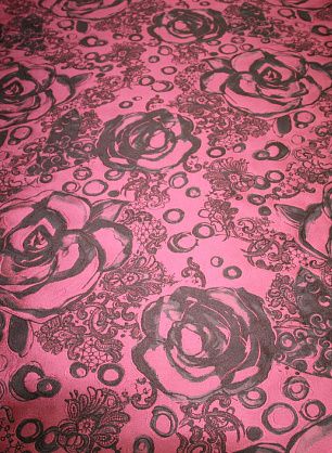 Плательная (н) розово-коричневый орнамент - в интернет-магазине тканей Тессутидея арт. 03-2874