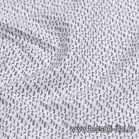 Сорочечная (н) мелкий синий рисунок на белом - итальянские ткани Тессутидея арт. 01-6111