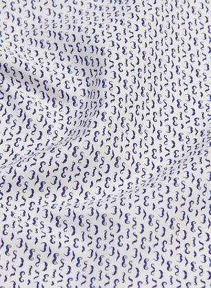 Сорочечная (н) мелкий синий рисунок на белом - в интернет-магазине тканей Тессутидея арт. 01-6111