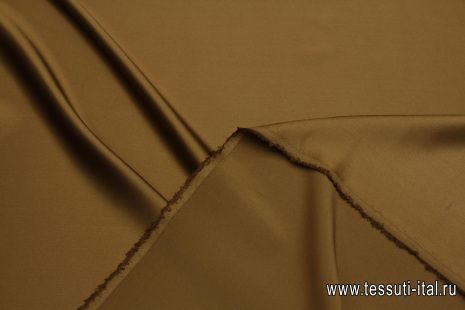 Шелк атлас (о) коричневый - итальянские ткани Тессутидея арт. 10-3655