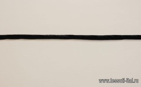 Шнурок бархатный черный - итальянские ткани Тессутидея арт. F-6337