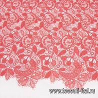 Кружевное полотно (о) красное в стиле Scervino - итальянские ткани Тессутидея арт. 03-6712