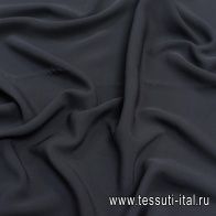 Шелк кади стрейч (о) черный - итальянские ткани Тессутидея арт. 10-2598