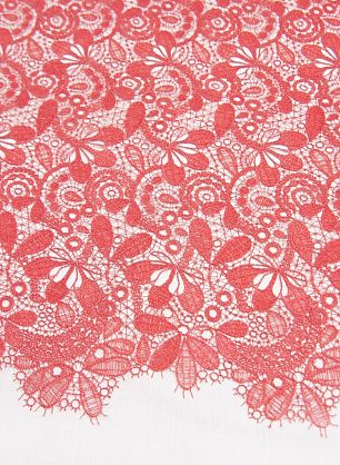 Кружевное полотно (о) красное в стиле Scervino - в интернет-магазине тканей Тессутидея арт. 03-6712
