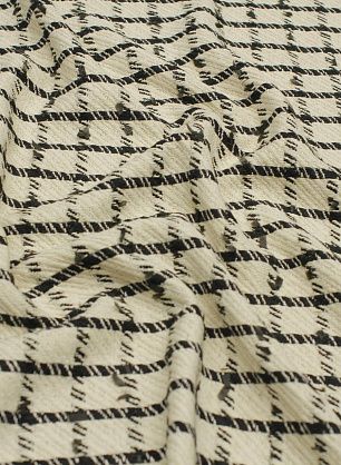 Шанель (н) черно-молочная клетка - в интернет-магазине тканей Тессутидея арт. 03-6889