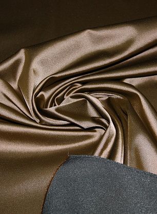 Плательная атлас стрейч watusso (о) темно-коричневая Armani ш-130см - в интернет-магазине тканей Тессутидея арт. 03-2532