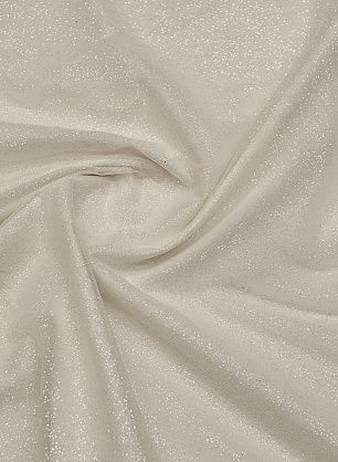 Плательная сетка с блестками (о) белая - в интернет-магазине тканей Тессутидея арт. 03-7200