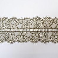 Кружево (о) хаки ш-10,5см Solstiss - итальянские ткани Тессутидея арт. 03-5570