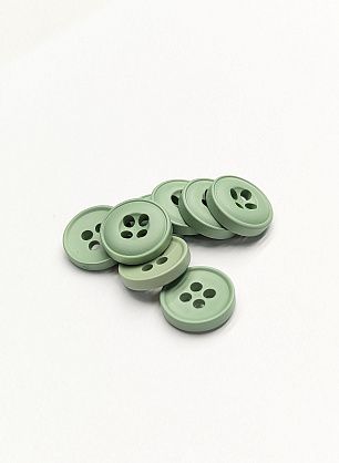 Пуговица пластик 4 прокола d-11мм мятная - итальянские ткани Тессутидея F-6120