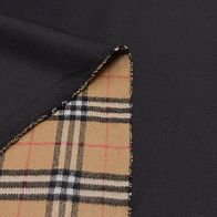 Пальтовая двухслойная (н) клетка в стиле Burberry/черная - итальянские ткани Тессутидея арт. 09-1855