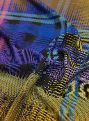 Крепдешин (н) цветной геометрический принт - в интернет-магазине тканей Тессутидея арт. 10-1560