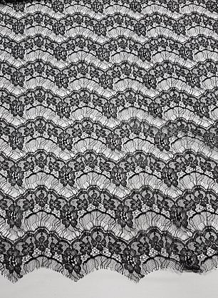 Кружево (о) черное ш-90см Solstiss - в интернет-магазине тканей Тессутидея арт. 03-4237