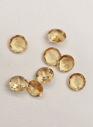 Пуговица стеклянная на ножке d-10мм бежевая прозрачная - в интернет-магазине тканей Тессутидея арт. F-6609