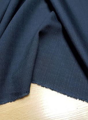 Костюмная фактурная (о) темно-синяя - в интернет-магазине тканей Тессутидея арт. 05-2450